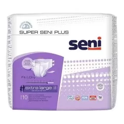 Scutece cu sistem inchis Super Seni Plus, Extra Large, 10 bucati, Seni