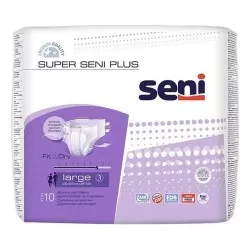Scutece cu sistem inchis Super Seni Plus, Large, 10 bucati, Seni