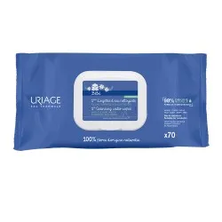 Servetele de curatare pentru bebelusi cu apa termala 1er Bebe, 70 bucati, Uriage