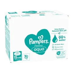 Servetele Harmonie Aqua, 720 buc (15 pachete x 48buc), Pampers