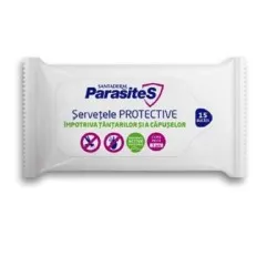 Servetele protectoare impotriva tantarilor si capuselor Parasites Santaderm, 15 bucati, Viva Pharma