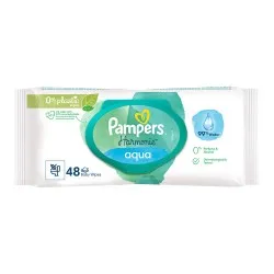 Servetele umede Pampers Harmonie Aqua, 0% plastic, 48 bucati
