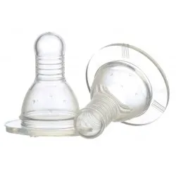 Set 2 tetina silicon 0+ Baby, 2 bucati, Minut