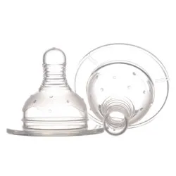 Set tetine silicon gat larg pentru lichide groase 3+ Baby, 2 bucati, Minut