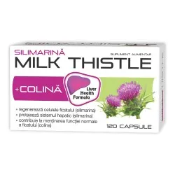 Silimarina Milk Thistle + Colina, 120 capsule - Zdrovit