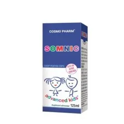 Sirop cu gust de afine si zmeura pentru copii - Somnic Advanced Kids, 125 ml, Cosmopharm