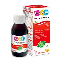 Sirop cu gust de banane Fier+Vitamine B, 125 ml, Pediakid