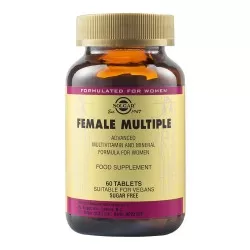 Female Multiple Multivitamine si Minerale pentru Femei fara Zahar, 60 tablete, Solgar