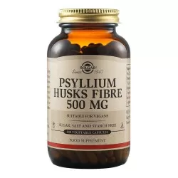 Psyllium Fibre din Coji 500mg, 200 capsule, Solgar