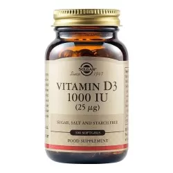 Vitamina D3 1000 UI, 100 capsule moi, Solgar