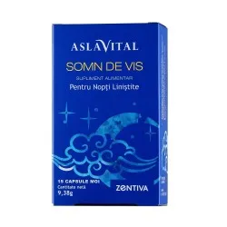 Somn de vis pentru nopti linistite Aslavital, 15 capsule moi, Zentiva