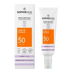 Crema pentru ten sensibil si atopic cu SPF 50 Calm & Protect, 50 ml, Sophieskin