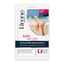 Sosete Exfoliante Baby Soft Feet, 2.5% Uree, 1 pereche, Lirene