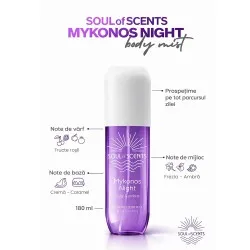 Soul of Scents Spray Parfumat de Corp Mykonos Night x 180ml