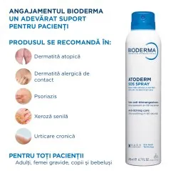Spray anti-prurit cu efect calmant imediat Atoderm SOS, 200 ml, Bioderma