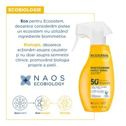 Spray cu protectie solara SPF 50+ Photoderm Family, 300 ml, Bioderma
