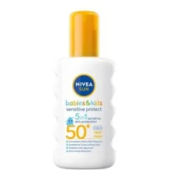 Spray de protectie solara pentru copii SPF 50+ Sensitive Protect, 200 ml, Nivea