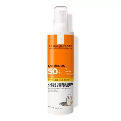 Spray invizibil cu protectie solara SPF 50+ pentru corp, piele sensibila, ultra-rezistent, fara parfum, 200 ml, Anthelios, La Roche Posay