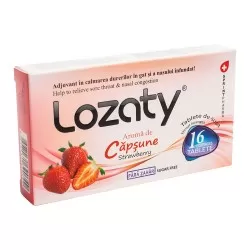Lozaty capsuni fara zahar, 16 tablete, Meksmar