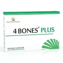 4 Bones Plus, 30 comprimate, Sun Wave Pharma