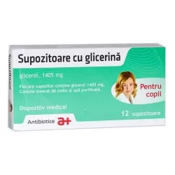 Supozitoare cu glicerina copii, 12 supozitoare, Antibiotice SA
