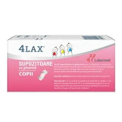Supozitoare cu glicerina pentru copii 4Lax, 12 bucati, Labormed