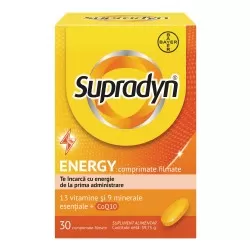 Multivitamine si minerale Supradyn Energy cu Coenzima Q10, 30 comprimate filmate, Bayer