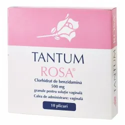 Tantum Rosa, 500 mg granule pentru solutie vaginala, 10 plicuri, Angelini