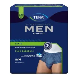 Scutece tip chilot pentru barbati Active Fit Pants Plus Blue Men, S/M, 9 bucati, Tena