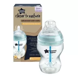 Biberon Advanced anti-colici cu sistem de ventilatie Albastru, 260ml, Tommee Tippee