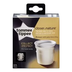 Recipiente de stocare lapte matern, 4 bucati, Tommee Tippee