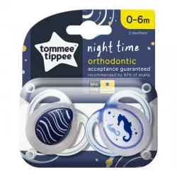 Suzete ortodontice de noapte Calut de Mare 0-6 luni, 2 bucati, Tommee Tippee