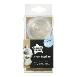 Tetina anti-colici cu flux mediu 3 luni+, 2 bucati, Tommee Tippee