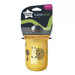 Cana Sippee Cu Protectie Bacshield si Capac Galben +12luni, TT0374, 390 ml, Tommee Tippee