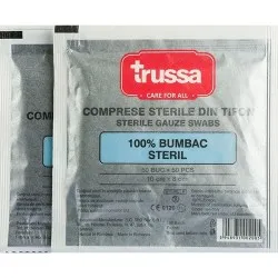 Trussa Comprese sterile taiate 10 x 8cm, 50 bucati