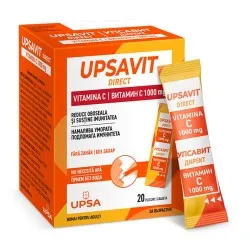 Upsavit Direct Vitamina C, 1000mg 20, plicuri orodispersabile, Upsa
