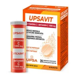 Upsavit Vitamina C 1000mg, 20 comprimate efervescente, Upsa