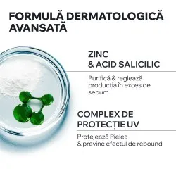 Crema pentru ten predispus la acnee cu protectie solara SPF 50+ Hyseac 3 Regul+, 50 ml, Uriage