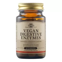 Vegan Digestive Enzymes, 50 comprimate masticabile, Solgar
