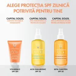 Lapte Hidratant Fata si Corp SPF 50+ Capital Soleil, 150ml, Vichy