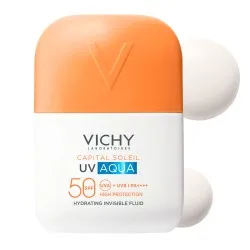 Fluid hidratant invizibil cu protectie solara SPF 50 Capital Soleil UV Aqua, 50 ml, Vichy