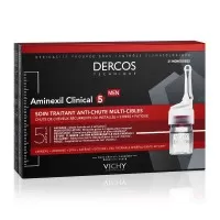 Tratament fiole impotriva caderii parului pentru barbati Aminexil Clinical 5, 21x6 ml, Dercos
