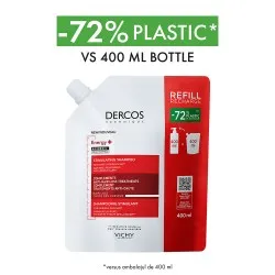 Sampon Energy + cu acțiune energizantă rezervă de reîncărcare, complementar tratamentului împotriva căderii părului, 400ml, Dercos