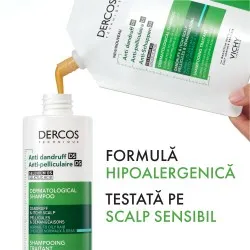 Sampon Antimatreata Par Normal-Gras Refill Dercos, 390ml, Vichy