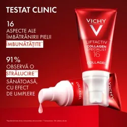 Gel pentru iluminarea si hidratarea tenului Liftactiv Collagen Specialist 16, 50ml, Vichy