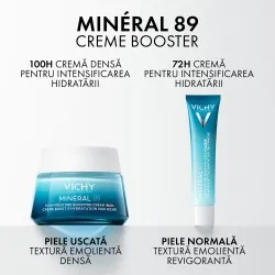 Crema Intens Hidratanta 72H, Mineral 89, pentru toate tipurile de ten, 40ml, Vichy