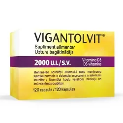 Vigantolvit 2000 U.I./S.V. Vitamina D3, 120 capsule, Catalent