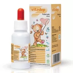 Picaturi orale cu vitamine pentru copii Vitadep, 30 ml, Dr. Phyto