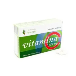 VITAMINA C 1000mg, 30 comprimate, Remedia