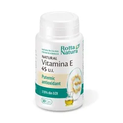 Vitamina E naturala 45 U.I., 30 capsule, Rotta Natura